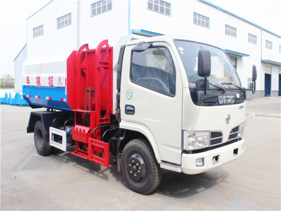 東風福瑞卡自裝卸(掛桶)5方垃圾車